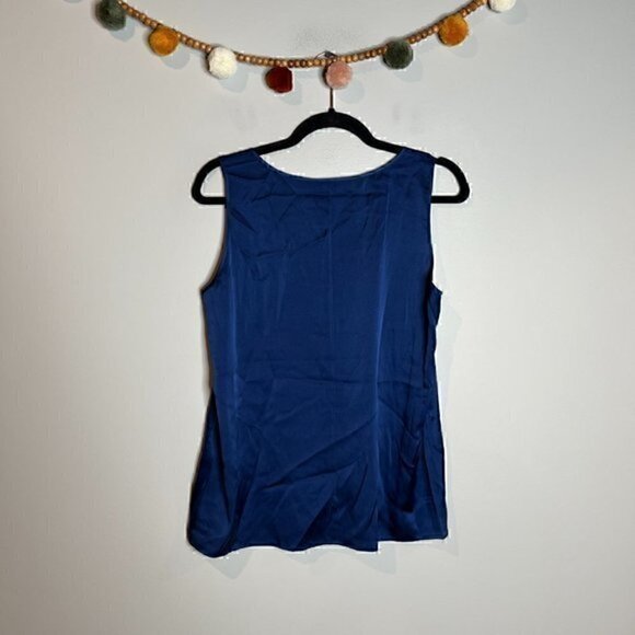 Eileen Fisher blue silk blend tank top - Picture 5 of 5